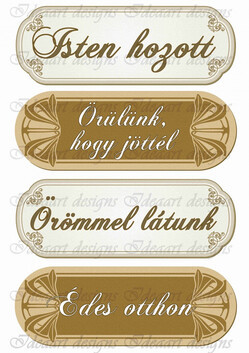 Táblák feliratokkal