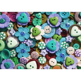 Formás gombok kék-zöldben