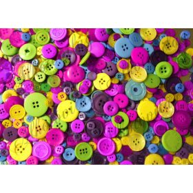 Kerek gombok sárga-lila színekkel