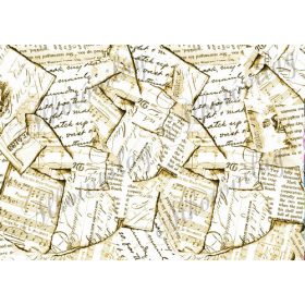 Tépett papírok szépiában