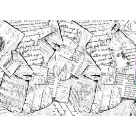 Tépett papírok fekete - fehérben