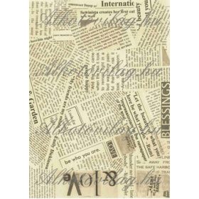 Újságpapír darabok régies színben