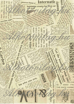 Újságpapír darabok régies színben