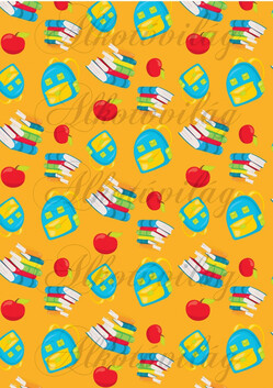 Iskolakezdés csomag majmokkal: táska-könyv sárga háttérrel