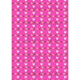 Apró szívek pink alapon