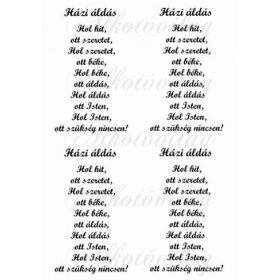 Házi ádás fekete kalocsai mintával 4 db