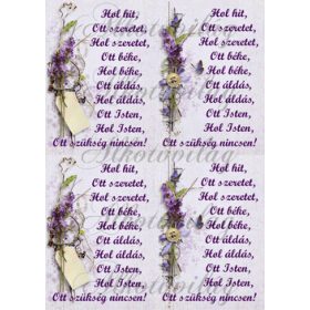 Házi áldás levendulákkal- kisebben