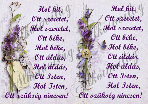 Házi áldás levendulákkal