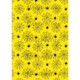 Pókhálós citromsárga alappal