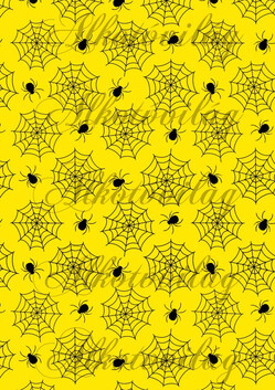 Pókhálós citromsárga alappal