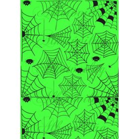 Pókhálós élénkzöld alappal