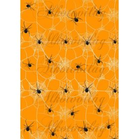 Pókhálós narancssárga alappal