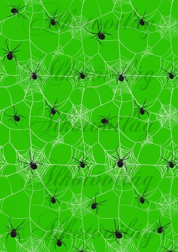 Pókhálós zöld alappal