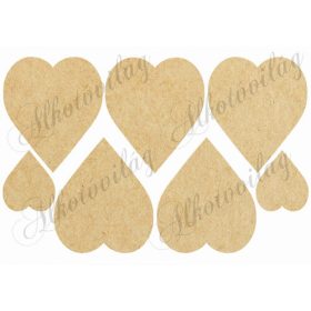 Szívek kraft papírból