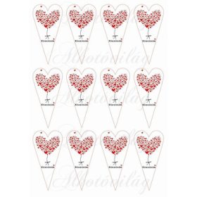 Szíves lufi szívekben köszönöm felirattal