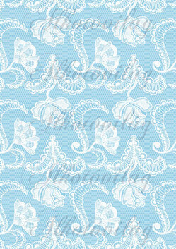 Csipkés minták - acélkék