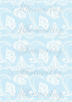 Csipkés minták- világoskék