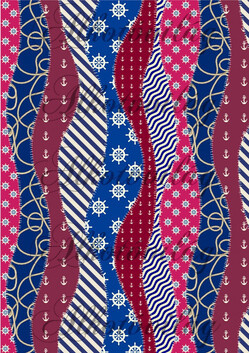 Tengerészes összevarrva