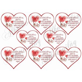 A család feliratos szív