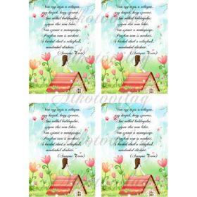 Kislányos blokk idézettel 4 db