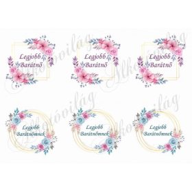 Legjobb barátnő feliratos koszorú