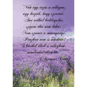 Levendulás blokk idézettel