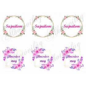 Sajnálom, Bocsáss meg feliratú koszorúk