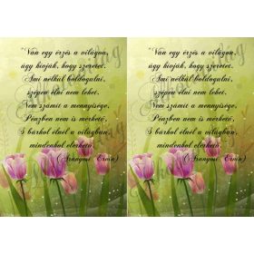 Tulipános blokk idézettel duplán