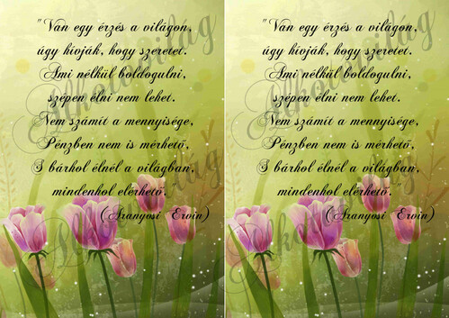 Tulipános blokk idézettel duplán