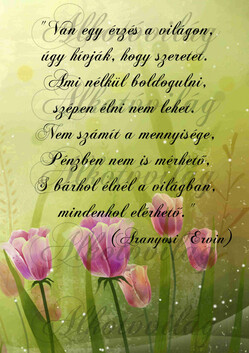 Tulipános blokk idézettel