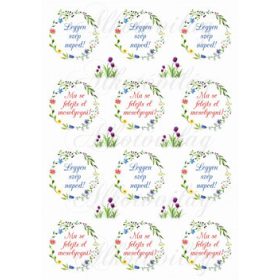 Tavaszi virágos koszorúk kétféle felirattal KICSIBEN