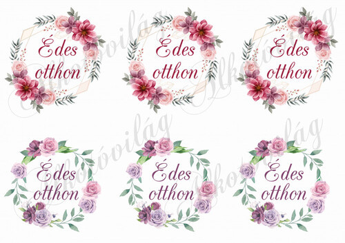 Édes otthon virágos keretekben