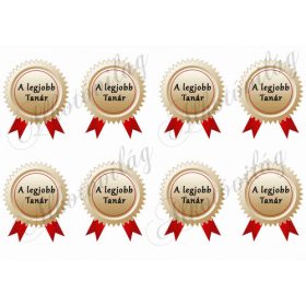 A legjobb Tanár - érem cakkos széllel