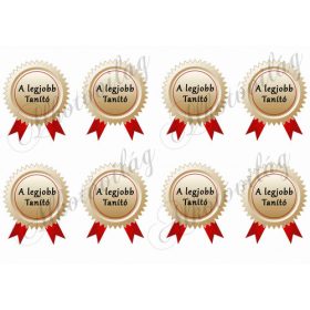 A legjobb Tanító - érem cakkos széllel