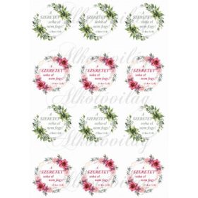   A szeretet soha el nem fogy kétféle mintával körökben KICSIBEN