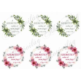 A szeretet soha el nem fogy kétféle mintával körökben