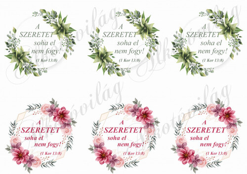 A szeretet soha el nem fogy kétféle mintával körökben
