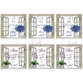 Ablakok otthon idézetekkel 6db