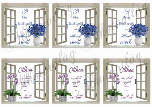 Ablakok otthon idézetekkel 6db
