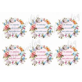 Az embereket csak szeretve idézet virágkoszorúban