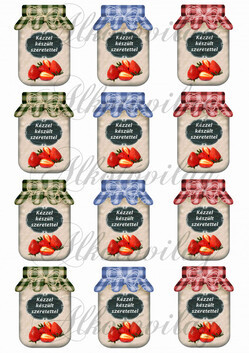 Befőttes üveg címke- EPER - 5 x 7 cm