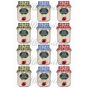 Befőttes üveg címke- MEGGY - 5 x 7 cm