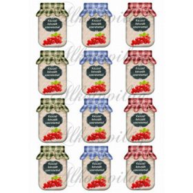 Befőttes üveg címke- RIBIZLI - 5 x 7 cm