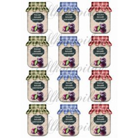 Befőttes üveg címke- SZILVA - 5 x 7 cm