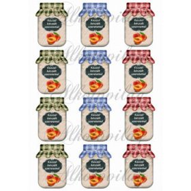 Befőttes üveg címke- ŐSZIBARACK - 5 x 7 cm