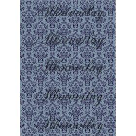 Damask minta - acélkékes