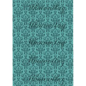 Damask minta - türkizes