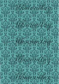 Damask minta - türkizes