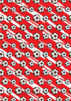 Focilabdák piros-fehér alapon