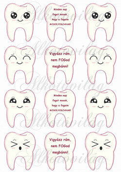 Fogak mosolygósan+ feliratokkal